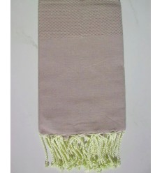 FOUTAnid d'abeille unie rose beige 