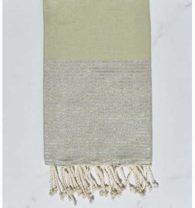 FOUTA Lurex vert kaki