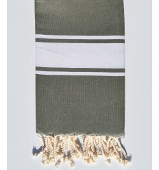 Fouta Plate vert kaki foncé  - 1