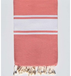 Fouta Plate rose balais claire Fouta Tunisia - 1