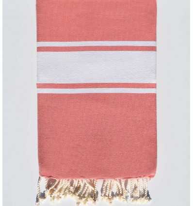 Fouta Plate rose balais claire