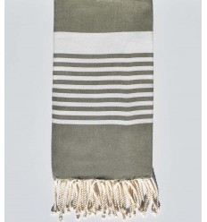 Fouta arthur vert olive pâle  - 1