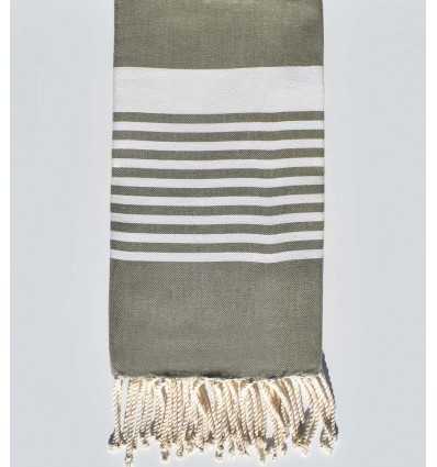 Fouta arthur vert olive pâle