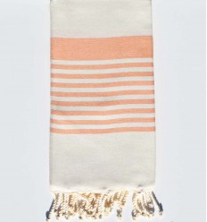 Fouta arthur blanc crème avec rayures Fouta Tunisia - 1