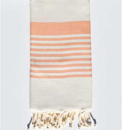 Fouta arthur blanc crème avec rayures