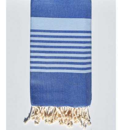 Serviette de plage arthur bleu et bleu clair