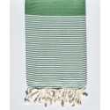 Fouta nid d'abeille vert moyen  - 1