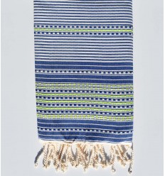 Fouta arabesque bleu persan Fouta Tunisia - 1