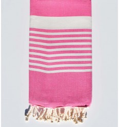 Serviette de plage arthur rose bonbon Fouta Tunisia - 1