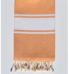 Serviette de plage orange saumon Fouta Tunisia - 1