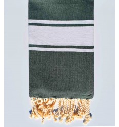Serviette de plage Plate Vert de chrome Fouta Tunisia - 1