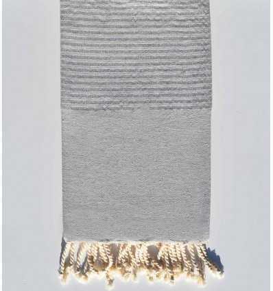 FOUTA Lurex plate gris clair