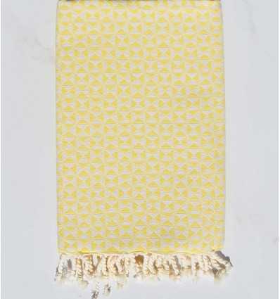 Fouta papillon jaune