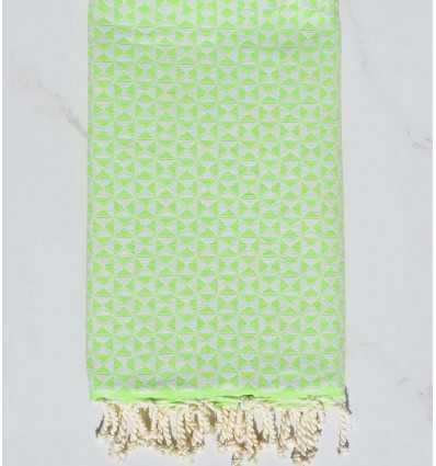 Fouta papillon vert printemps