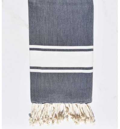 Fouta Plate Bleu denim Fouta Tunisia - 2