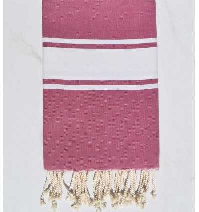 Fouta Plate rose violacé