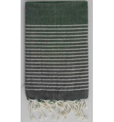 FOUTA Lurex plate vert forêt 