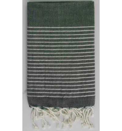 FOUTA Lurex PLATE vert forêt