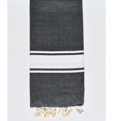 Jeté bleu denim 2m/2m Fouta Tunisia - 1