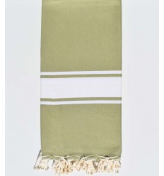 Jeté vert moyen 2m/2m Fouta Tunisia - 1