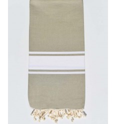 Jeté tilleul avec rayures  - 1