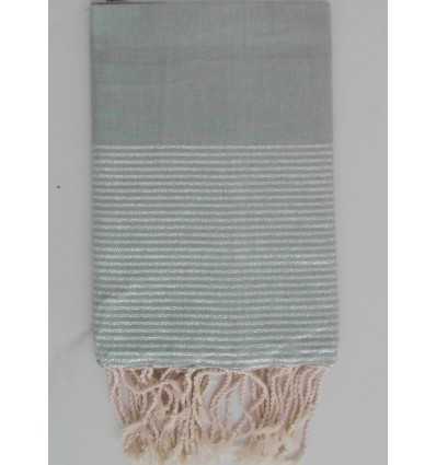 Fouta Lurex vert céladon