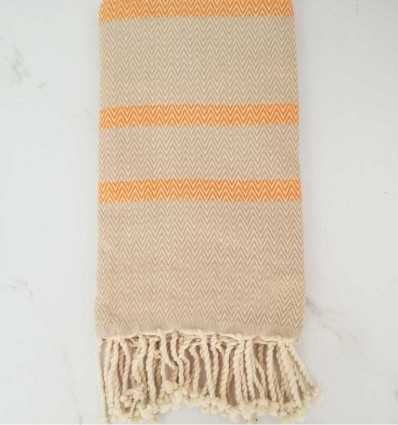 Chevron beige et orange clair