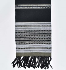 Fouta arabesque noir  - 1