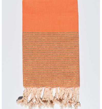 FOUTA Lurex plate corail orange