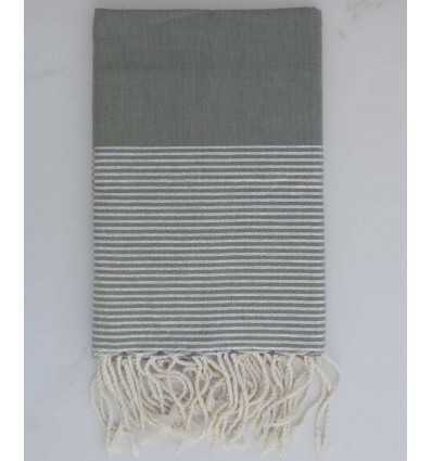 Fouta Lurex gris