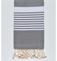 Fouta arthur gris acier Fouta Tunisia - 1