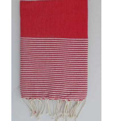 Fouta Lurex rouge