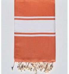 fouta plate orange brûlée Fouta Tunisia - 1
