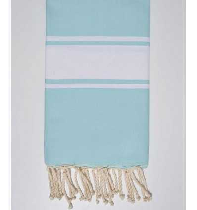 Fouta Plate bleu azur clair