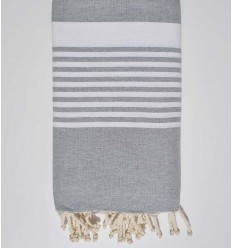 jeté couple gris Fouta Tunisia - 1