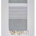 jeté couple gris Fouta Tunisia - 1