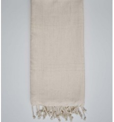 Jeté Blanc crème 200*300 Fouta Tunisia - 1