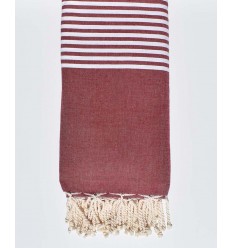 Jeté amarante foncé 2.3m*2.8m Fouta Tunisia - 1