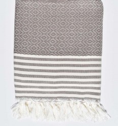 Plaid couleur Terre d'ombre Fouta Tunisia - 1