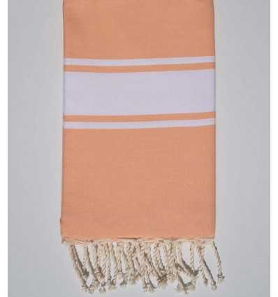 Fouta plate corail clair