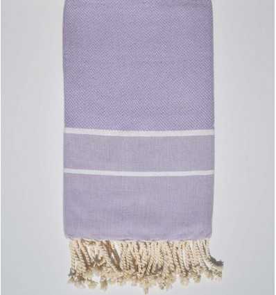 Serviette de plage chevron mauve