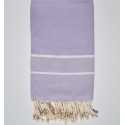 Serviette de plage chevron mauve Fouta Tunisia - 1
