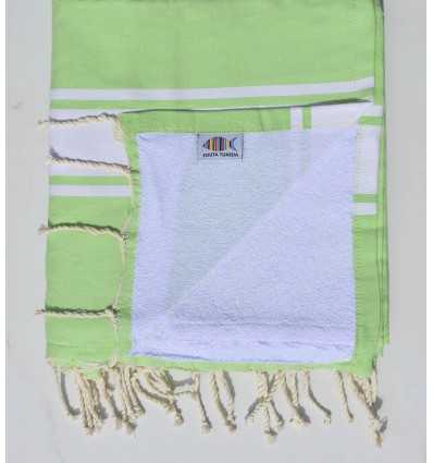 fouta éponge vert clair