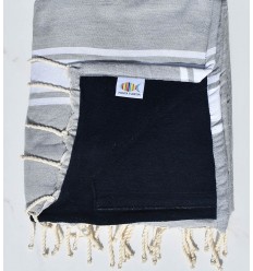 Fouta éponge gris souris Fouta Tunisia - 1