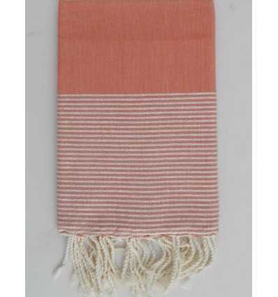 Fouta Lurex corail