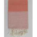 FOUTA Lurex plate corail 