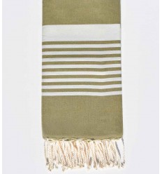 Fouta arthur vert kaki Fouta Tunisia - 1