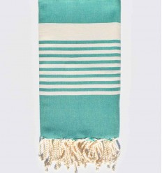 Fouta arthur vert moyen clair Fouta Tunisia - 1