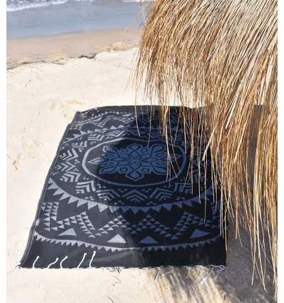 Fouta bohémian couleur noir