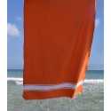 Fouta Plate orange rayée blanc Fouta Tunisia - 3